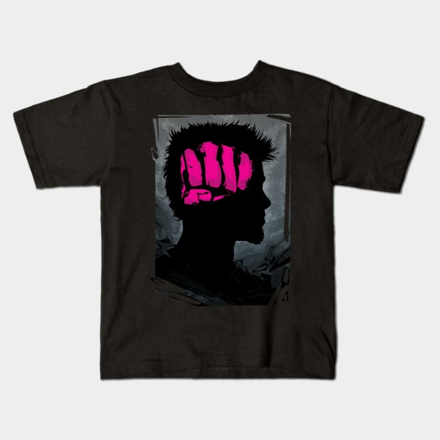 Fight Club Fist Brain Kids T-Shirt by nabakumov